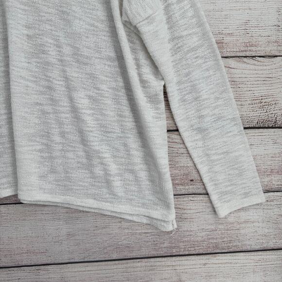 Cherish Loose Knit V-Neck Oversized Sweater Women's Large White - Picture 6 of 11